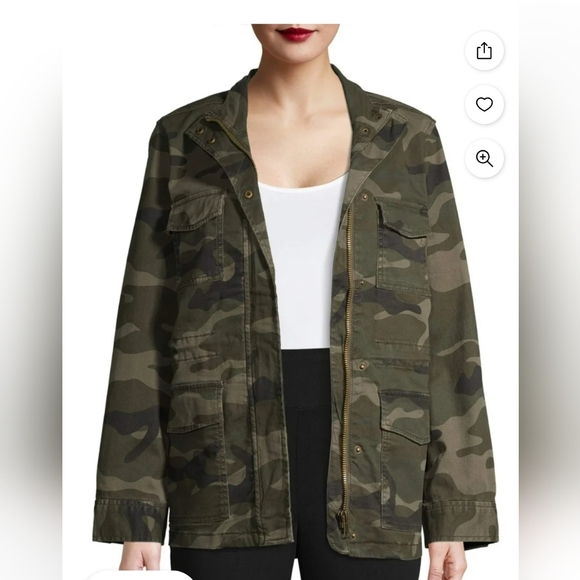 Time and Tru Green Utility Jacket - Picture 7 of 8